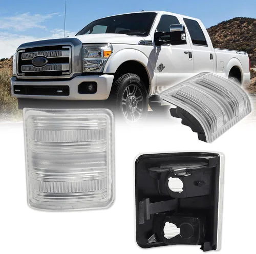 Miniatura 12 de Luz de marcador LED para espejo de 2008-2016 Ford F250 F350 F450 Super Duty, luz de señal de giro ámbar, lente ámbar