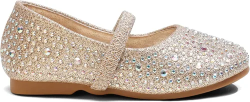 Miniatura 7 de DREAM PAIRS Zapatos planos Mary Jane con diamantes de imitación para niñas