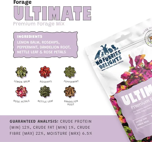 Miniatura 3 de Mezcla de Forraje, 100% Tratamiento Botánico de Hierbas Naturales para Conejo, Hámster, Cobaya, Chinchilla, Pollo, Jerbo, Degu y Otros Animales