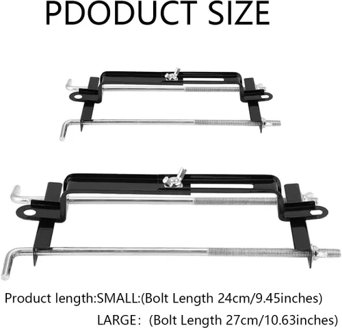 Miniatura 5 de Soporte de batería ajustable universal, Barra transversal ajustable para batería universal con soporte de batería de perno L para coche SUV