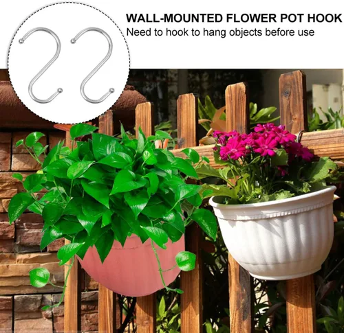 Miniatura 5 de Happyyami Macetas colgantes de interior, 2 piezas de flores colgantes de pared, semicírculo, maceta colgante de medio círculo, plantas artificiales