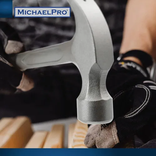 Miniatura 7 de MichaelPro Martillo de garra de 20 onzas, martillo curvado sólido de acero resistente de una pieza, diseño de mango que absorbe los golpes, agarre