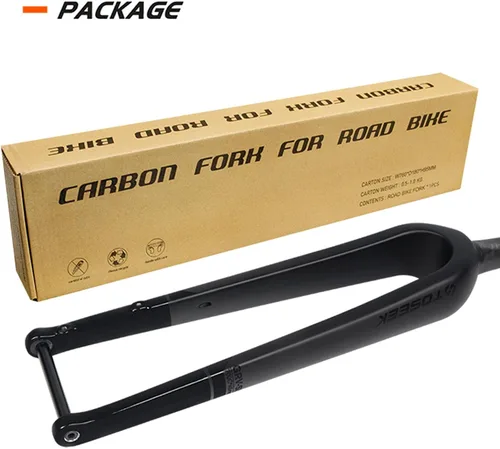 Miniatura 8 de BUCKLOS Gravel 700C Fibra de Carbono Bicicleta de Carretera Tenedor Rígido, QR 0.354 in/3.937 * 0.472 in Eje Pasante, 1-1/8 Tubo cónico sin rosca