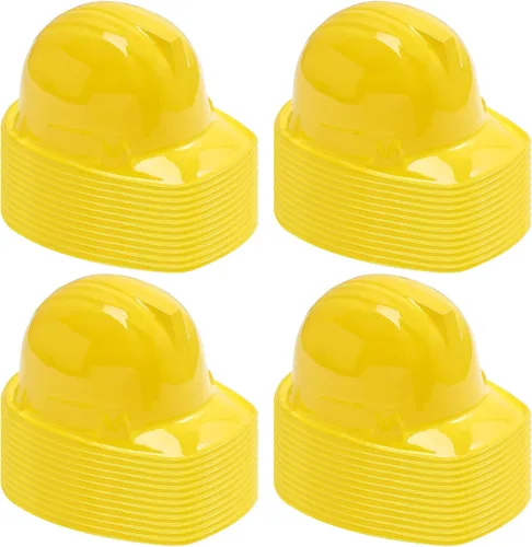 Miniatura 9 de Sumind Paquete de 48 sombreros de fiesta de construcción para niños, casco de plástico para trabajadores, juguete a granel para niños de 3 a 8 años