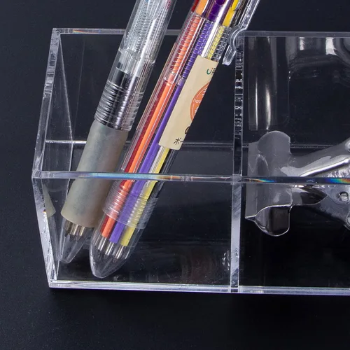 Miniatura 3 de dedoot Organizador de cajones transparente, 6 compartimentos, organizador de acrílico, cubo cuadrado de plástico duradero para maquillaje, joyas