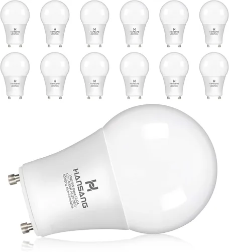 Miniatura 17 de Bombilla LED GU24 hansang, bombilla de forma A19, 9W (equivalente a 100W), 900 lúmenes, 2700K blanco cálido, base de bloqueo de torsión Gu24, Blanco