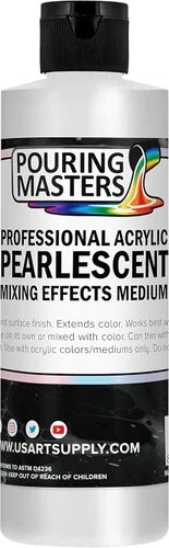 Pouring Masters 8 Oz Aceite de Efectos Perlaceos Acrílico - Crea un Brillo Iridescente de Perlas Metálico para Arte Fluido y Pintura Acrílica