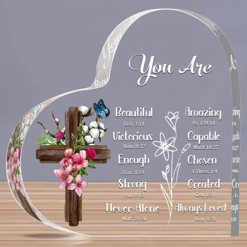 Regalos cristianos inspiradores, religiosos, versículos bíblicos y regalos espirituales de aliento para mujeres, mamá, amiga, hermana, placas
