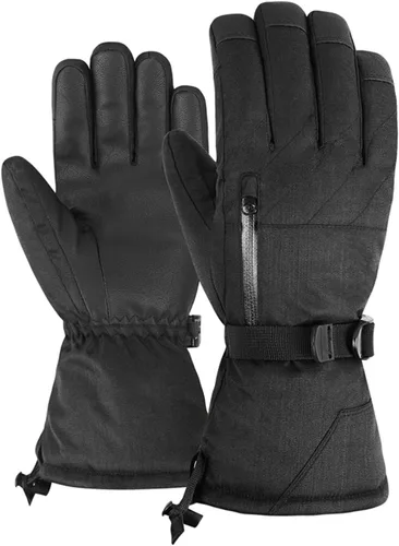 Guantes de esquí para niños, guantes de nieve impermeables, guantes de snowboard para pantalla táctil, guantes de invierno con bolsillo para niños y