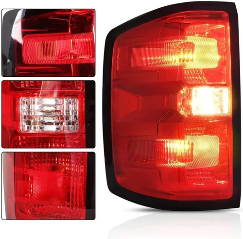 Miniatura 6 de MOCW Conjunto de luz trasera izquierda para el conductor compatible con Chevrolet Silverado 1500 2500 HD 3500HD 2014-2018, para GMC Sierra 3500 HD