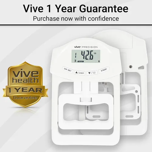 Miniatura 9 de Vive Precision Probador de fuerza de agarre, dinamómetro de agarre de mano, medidor de medición de agarre digital de mano, entrenador