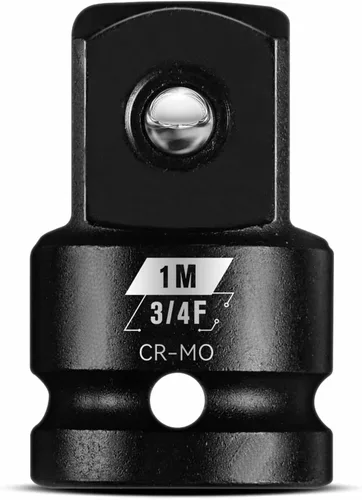 BLACKROBOT Adaptador de enchufe de impacto de 3/4”F a 1”M, acero Cr-Mo supera los estándares ANSI, reductor de accionamiento cuadrado para llave de