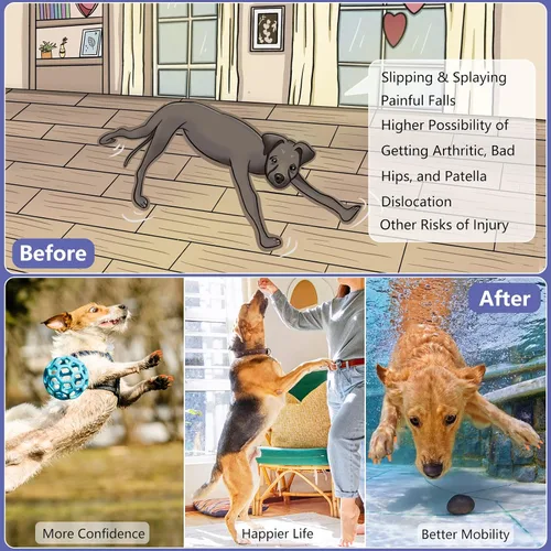 Miniatura 4 de Agarradores de Uñas para Perros - Antideslizantes para Perros, Agarradores de Dedos para Perros Mayores, Detienen el Deslizamiento en Pisos Duros