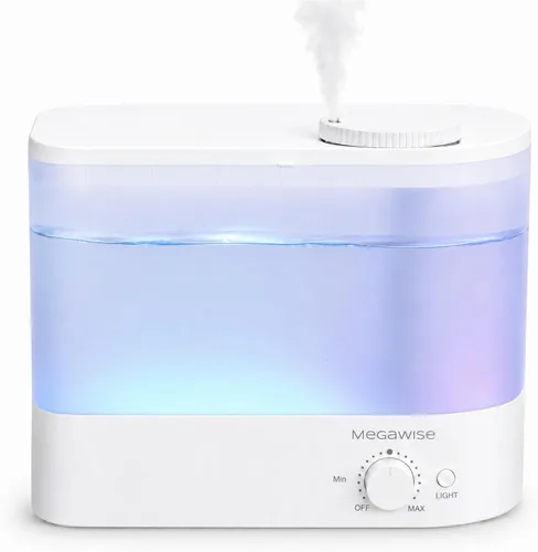 Miniatura 8 de Humidificador Ultrasónico de Vapor Frío MegaWise SK7620 - Capacidad de 1.5L, Operación Silenciosa, Salida de Vapor Ajustable, Apagado Automático