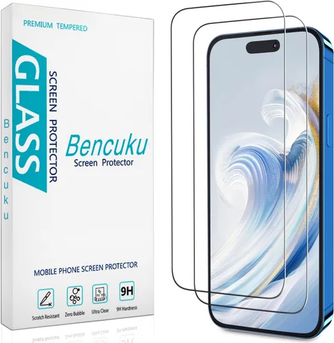 Miniatura 9 de (2 unidades) Protector de pantalla para iPhone 15 de vidrio templado de 6.1 pulgadas, fácil de instalar, sin burbujas, dureza 9H