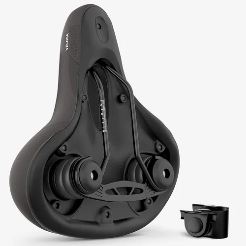 Miniatura 2 de VELMIA Sillín de bicicleta - Cómodo sillín para hombres y mujeres - Concepto de 3 zonas - Asiento de bicicleta impermeable con diseño ergonómico
