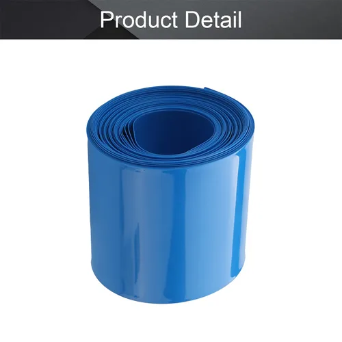 Miniatura 4 de Othmro Kit de tubos termorretráctiles de batería de 18.04 pies, tubo termorretráctil de PVC de aislamiento de ancho de 2.17 pulgadas, tubo de Azul