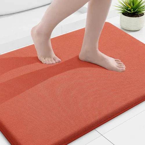 Miniatura 62 de Smiry Tapetes de Baño de Espuma Viscoelástica 36 x 24 pulgadas, Tapetes de Baño Extra Suaves y Absorbentes, Alfombra Antideslizante Lavable
