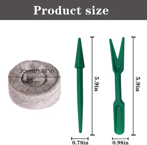 Miniatura 2 de Tlswshsy Bloque de suelo de plántulas de palets de turba de 1.181 in, 120 unidades, tapones de arranque de plantas, trasplante de cultivo