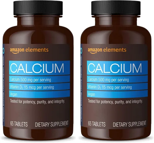 Miniatura 5 de Calcio de 500 mg con vitamina D de Amazon Elements, un comprimido diario; 65 comprimidos
