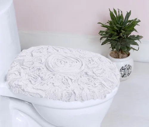 Miniatura 26 de Home Weavers Bell Flower Collection - Tapetes de baño copetudos 100 % algodón, extrasuaves y absorbentes, antideslizantes, lavables a máquina, lino