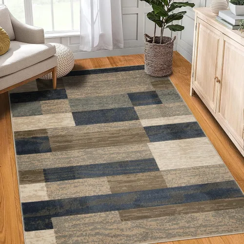 Miniatura 33 de BNM Indoor Small Area Rug, Jute Backing, Modern Geometric, Perfect for Living Room, Dining Room, Bedroom, Hardwood Floors, Office, Dorm, Entryway