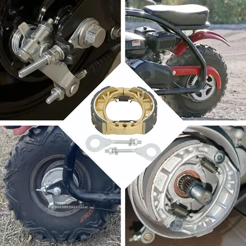Miniatura 7 de GREHUA Kit de zapatas de freno de mini bicicleta y ajustador de cadena compatible con Coleman CT200U CT200U-EX BT200X Massimo Baja Warrior MB165 Gris