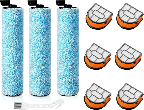 Miniatura 7 de WD161 Juego de rodillos y filtro para aspiradora Shark HydroVac MessMaster húmeda y seca WD161 WD261 AW261 (Kit de 2 cepillos y 4 filtros de espuma)