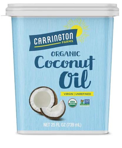 Miniatura 9 de Carrington Farms Aceite de coco orgánico virgen prensado en frío para cocinar, sin refinar y rico en nutrientes, aceite MCT para cabello y piel, sin