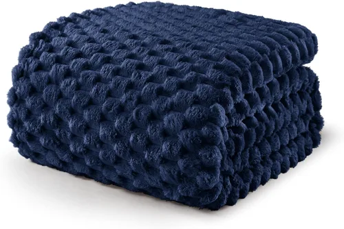 Miniatura 20 de Exclusivo Mezcla - Manta de vellón extragrande, 50 x 70 pulgadas, elegante, tela jacquard suave, mullida, acogedora y ligera, para invierno