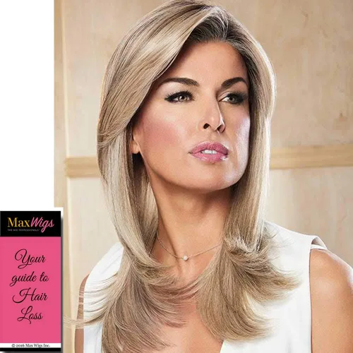 Miniatura 2 de Spotlight - Peluca pequeña color RL13/88 Golden PECAN – 12.5 pulgadas de largo en capas Tru2Life resistente al calor sintético encaje frontal