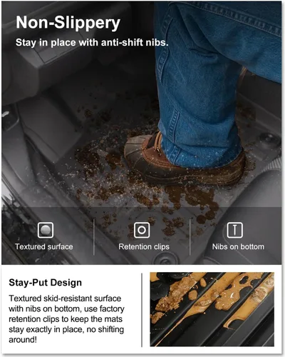 Miniatura 6 de KIWI MASTER Alfombrillas para Honda Civic 2016-2021, ajuste personalizado para todo tipo de clima, revestimientos de suelo de TPE resistentes, 2