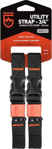 Miniatura 12 de GEAR AID Correas de uso general con hebilla de liberación lateral, asegura y comprime equipamiento de camping, ciclismo, caza, navegación, ancho