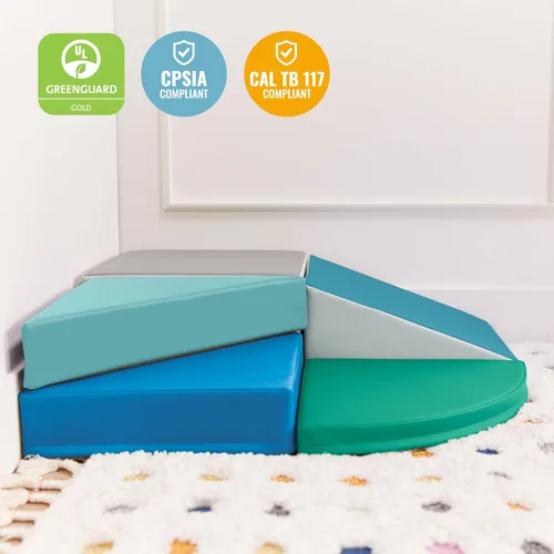 Miniatura 4 de ECR4Kids SoftZone Junior Tiny Twisting Climber, conjunto de juego para principiantes, contemporáneo, 5 piezas