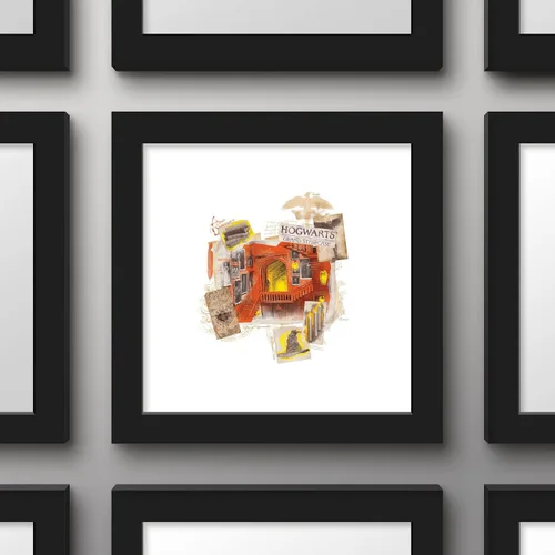 Miniatura 2 de Trends International Gallery Pops Harry Potter - Póster de pared de Hogwarts Grand Staircase, 12 x 12 pulgadas, versión enmarcada en negro Versión