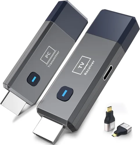 Transmisor y receptor HDMI inalámbrico, HDMI inalámbrico de 165 pies/164.0 ft para entrada de decodificación 4K, salida de 1080P, Plug & Play