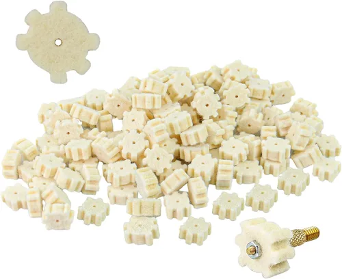 . 223/5.56 .300 Almohadillas de limpieza de cámara de lana opaca con adaptador de montaje de varilla