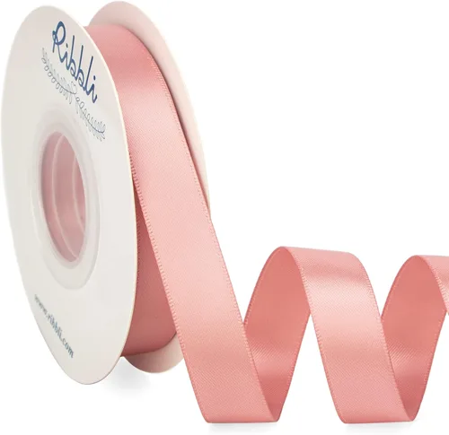Miniatura 86 de Ribbli - Cinta de satén de doble cara dorada, 1 pulgada x 25 yardas, uso para ramo de lazos, envoltura de regalos, decoración de boda Dorado
