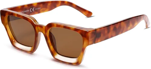 Miniatura 110 de VANLINKER Gafas de sol cuadradas gruesas para hombres y mujeres, retro, rectangulares, con protección UV400, VL9731
