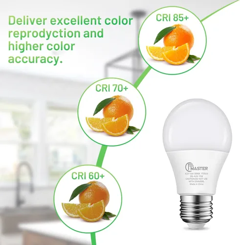 Miniatura 4 de Foco LED A19, bombillas LED equivalentes a 100 W, 15 W, 3000 K, luz blanca cálida, 1500 lúmenes, foco LED no regulable, base estándar E26 para 3000K