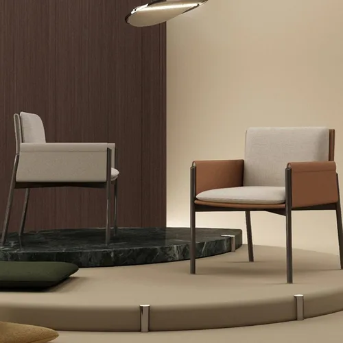 Miniatura 5 de sillas de comedor sillas de cocina modernas, silla de comedor con patas de metal para sala de estar, cocina moderna (marrón)