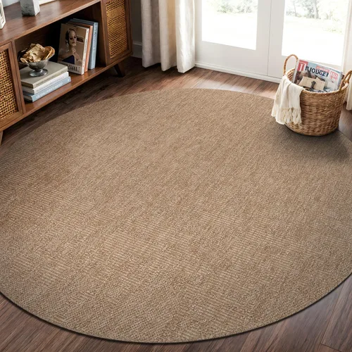 Miniatura 16 de CAMILSON Easy Alfombra de yute, 2 x 3 pulgadas, interiores y exteriores, fibra gris oscuro, para sala de estar, patio y cocina, diseño tejido