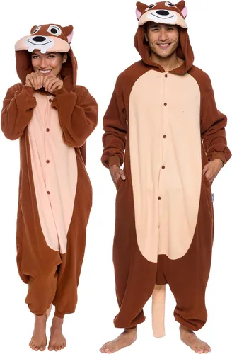 FUNZIEZ! - Disfraz de Halloween para adultos, de animales y criaturas marinas mameluco de felpa para adultos (mujeres y hombres)