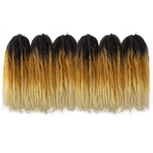Miniatura 45 de Cabello trenzado Marley Twist de 18 pulgadas, extensiones sintéticas suaves, esponjosas y versátiles para estilos de aspecto natural, perfecto