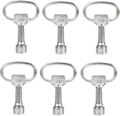 Miniatura 3 de Llave de enchufe triangular de 0.315 in con llave de metal triangular para panel de tren con cerradura de cajón de seguridad (6 unidades)