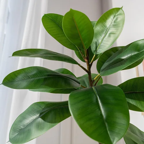 Miniatura 4 de Bailikang Árbol de Goma Artificial de 1.4 metros Plantas de Imitación para Interiores Árboles Artificiales de Piso para Interiores, Plantas