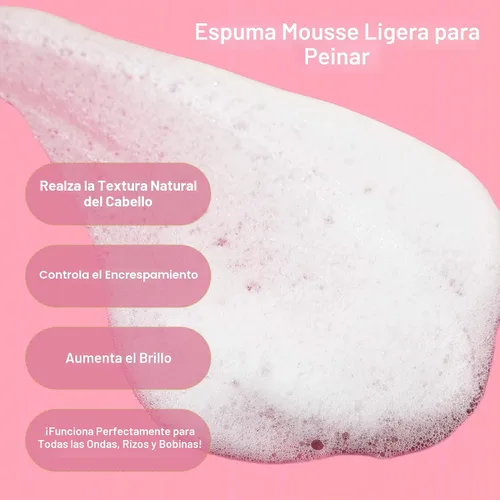 Miniatura 9 de Rizos Curls Mousse Definidora de Rizos – Espuma ligera para volumen e hidratación – Brillo y definición para cada patrón de rizo: cabello ondulado