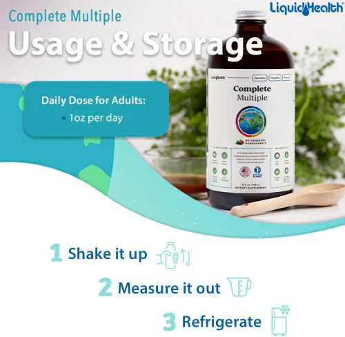 Miniatura 4 de LIQUIDHEALTH Multivitamínico Completo Líquido para Adultos - Vitaminas Esenciales, Minerales y Nutrientes, Apoyo Inmunológico, Salud Intestinal