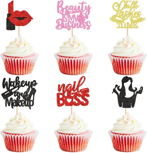 Miniatura 9 de Ercadio 4 piezas de resina para decoración de tartas, cosméticos 3D, lápiz labial, botella de perfume, para maquillaje, decoración de pasteles