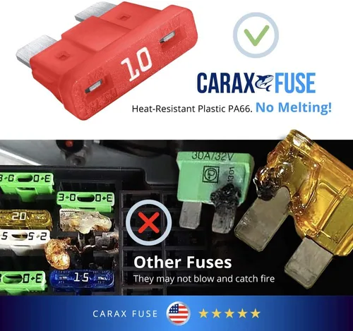 Miniatura 5 de CARAX Fusible incandescente – Fusible Premium Standard Regular Blade ATC/ATO/ATS – Surtido – Fusible automotriz LED brillante cuando se sopla